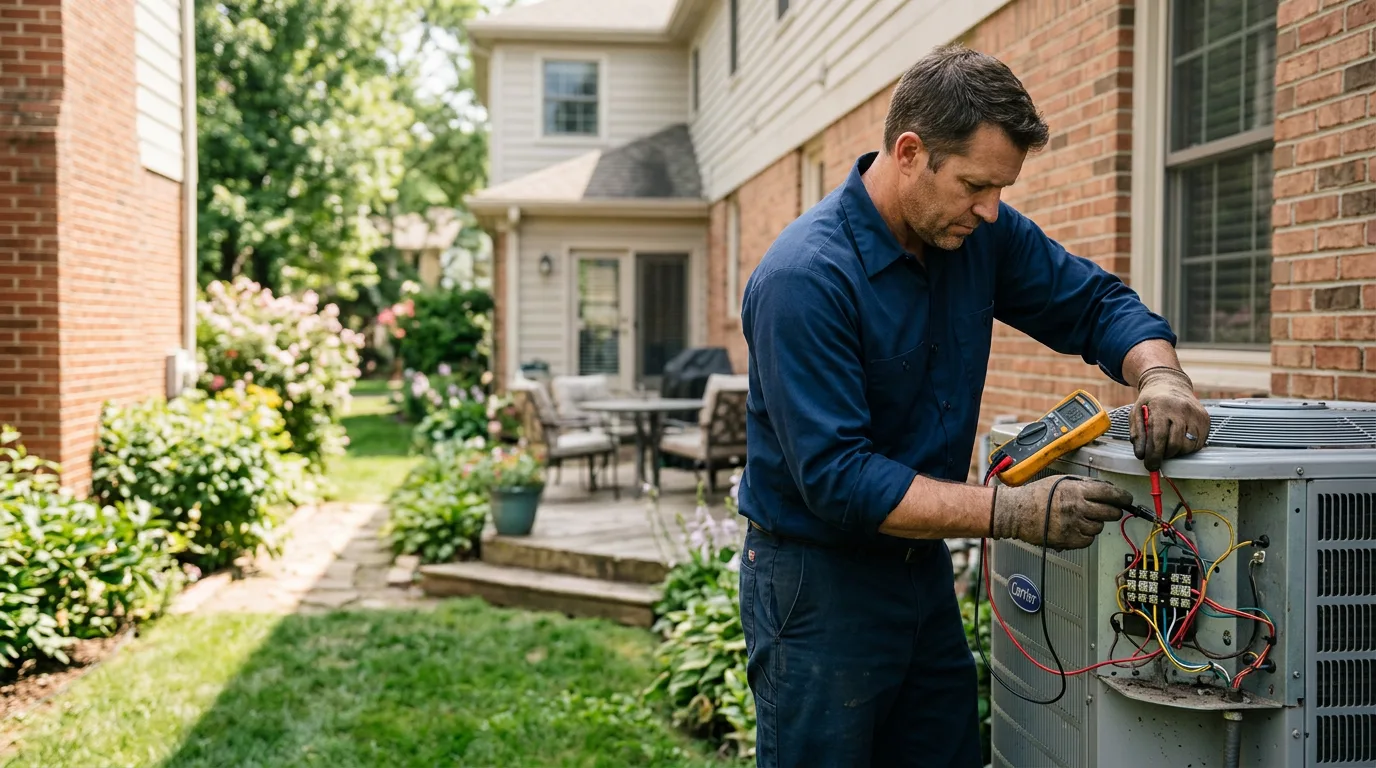 HVAC technician working near Lincoln University, PA